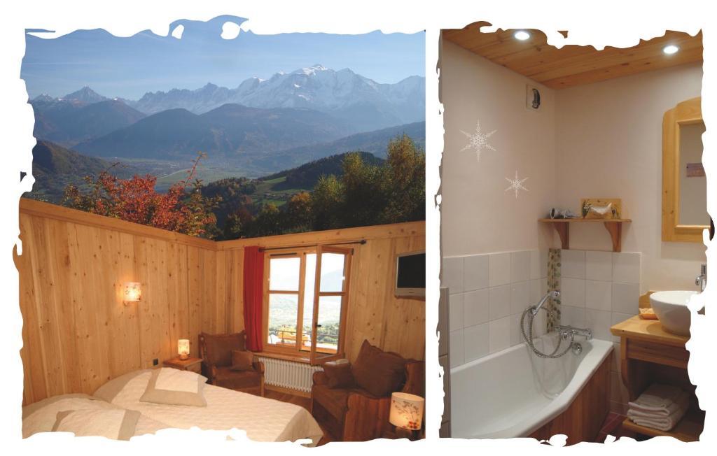 La Joubarbe Au Balcon Du Mont-Blanc Villa Sallanches Kamer foto