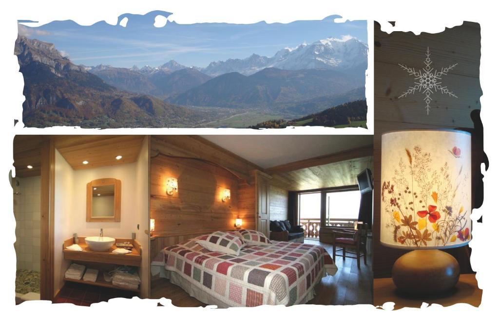 La Joubarbe Au Balcon Du Mont-Blanc Villa Sallanches Kamer foto