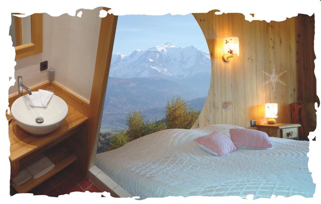 La Joubarbe Au Balcon Du Mont-Blanc Villa Sallanches Kamer foto